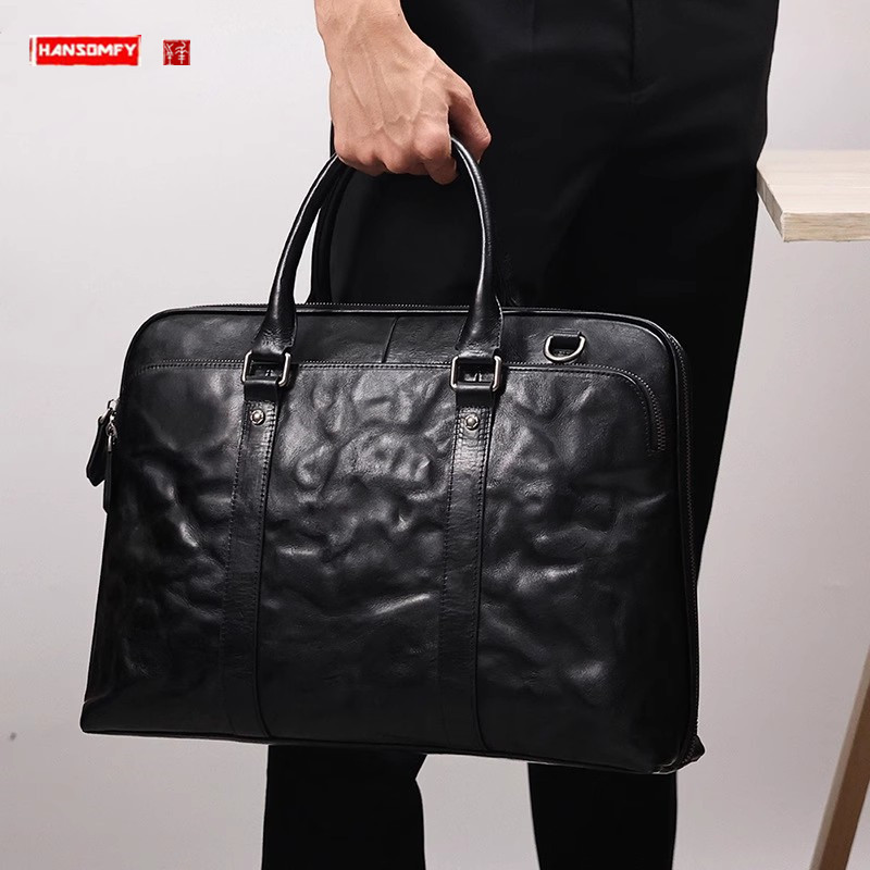 2025 New Genuine Leather Men's - Leather Briefcase review and price