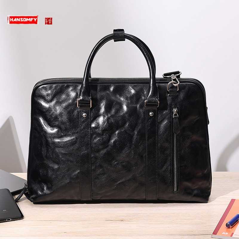 2025 New Genuine Leather Men's - Leather Briefcase review and price