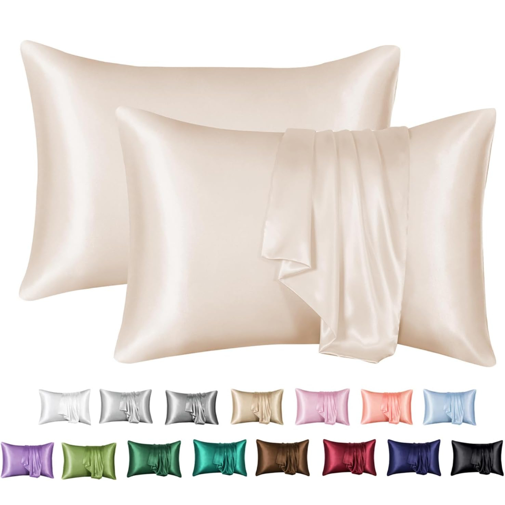 2 Pack Satin Pillowcase for Ha - Silk Pillowcase review and price