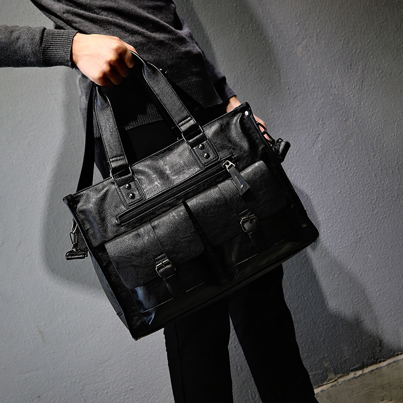 PU Leather Shoulder Briefcase  - Leather Briefcase review and price