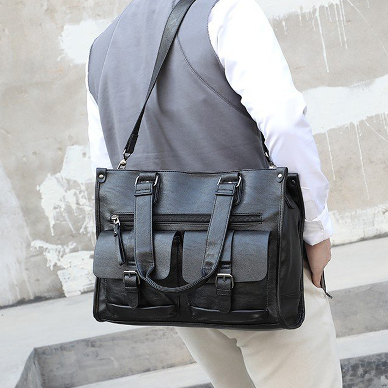 PU Leather Shoulder Briefcase  - Leather Briefcase review and price