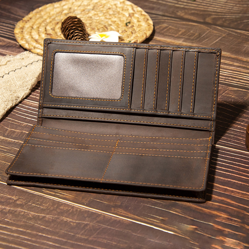Men's Genuine Leather Long Wal - Leather Wallet Men review and price