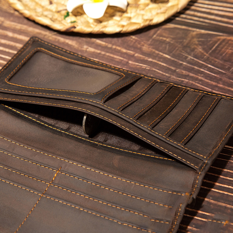 Men's Genuine Leather Long Wal - Leather Wallet Men review and price