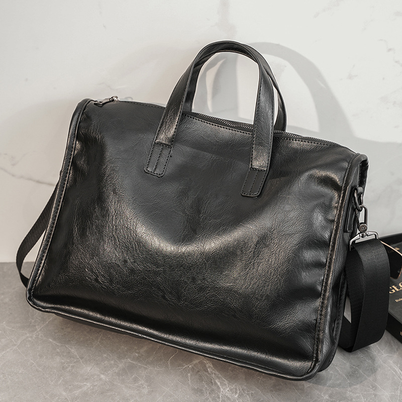 Casual Business Men's Handbag  - Leather Briefcase review and price