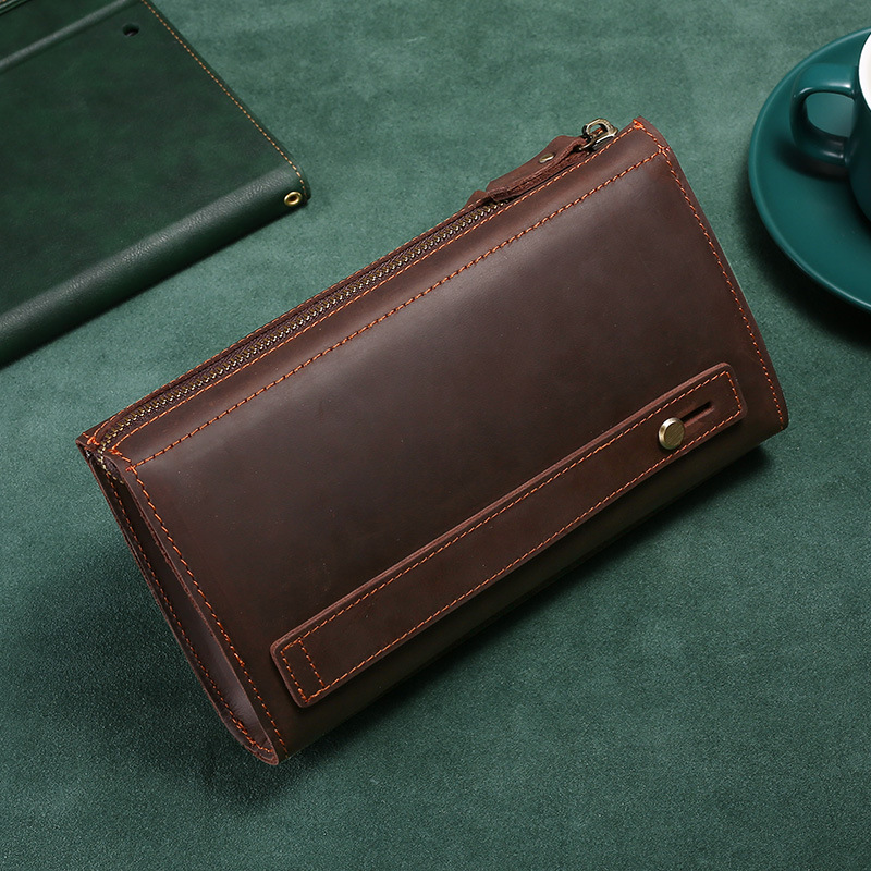 Men's Clutches Long Handbag Bu - Leather Wallet Men review and price