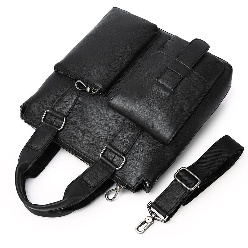 Men Vertical Handbag Male Genu - Leather Briefcase review and price