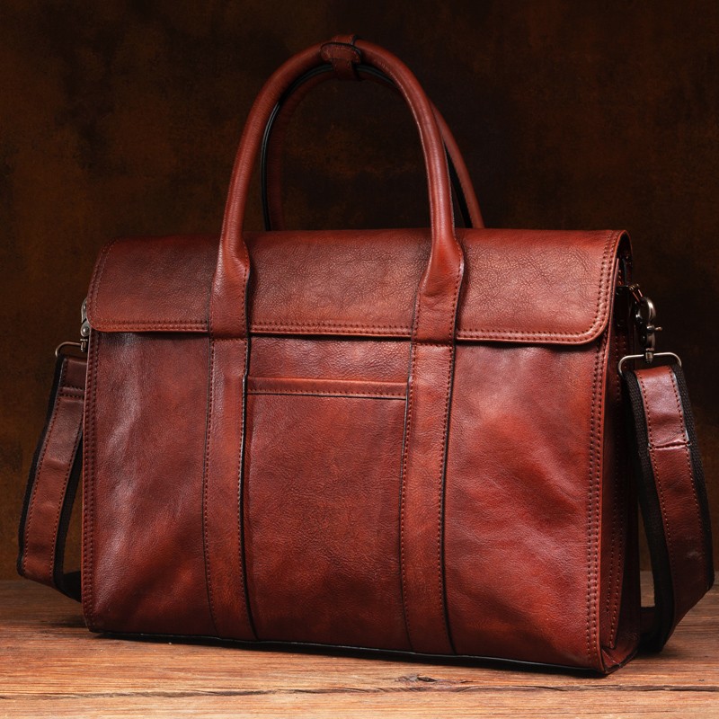 Vegetable tanned leather handb - Leather Briefcase review and price