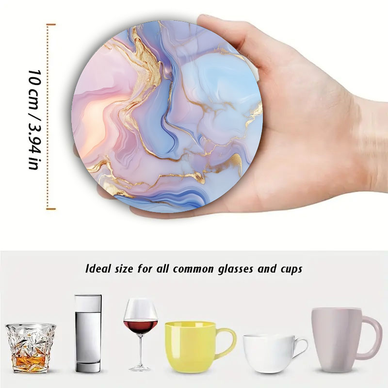4 Pieces of Marble Pattern Pri - Marble Coaster Set review and price
