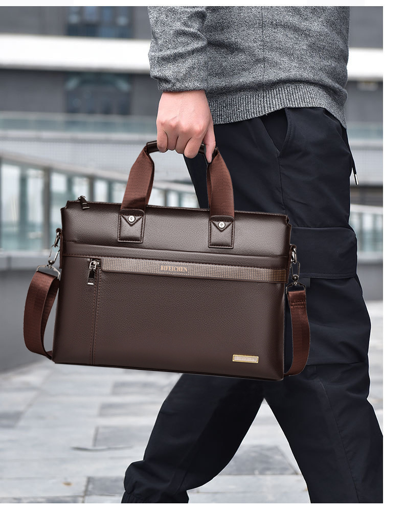 2026 New Luxury Brand Man Hand - Leather Briefcase review and price