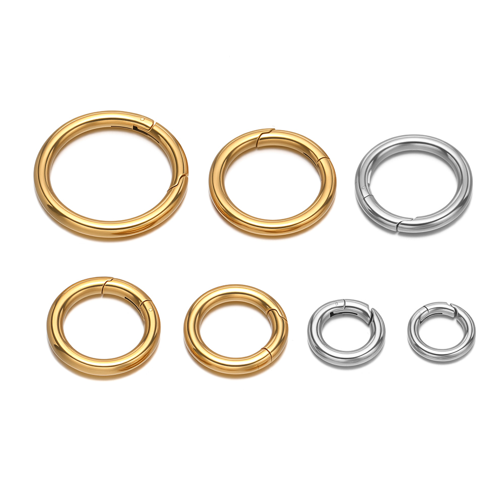 2Pcs/Lot Round Spring Clasps S - Gold Plated Jewelry review and price