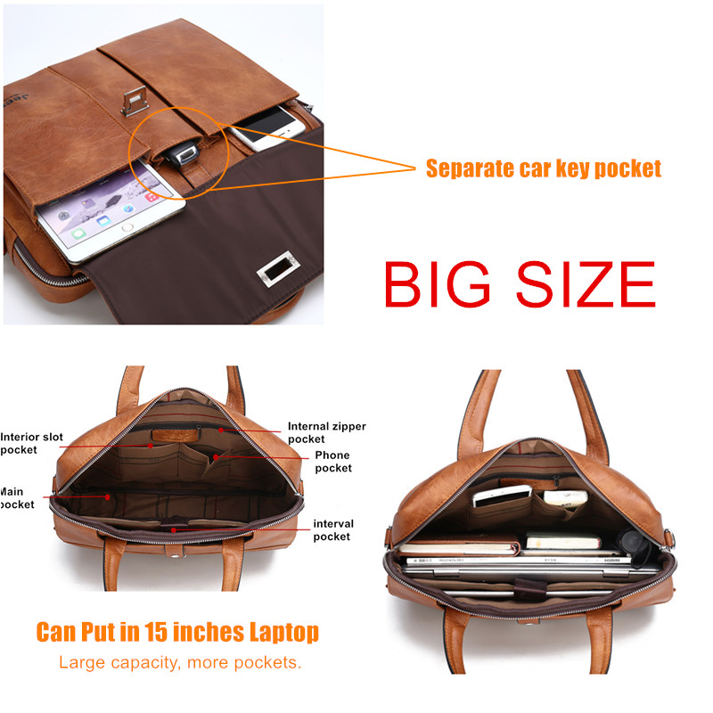 Jeep Buluo Men's Leather Brief - Leather Briefcase review and price